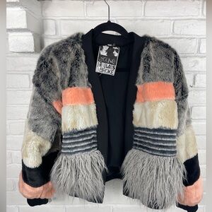 Young Fabulous & Broke Faux Fur Statement Jacket M/L – Maximalist Cozy Chic